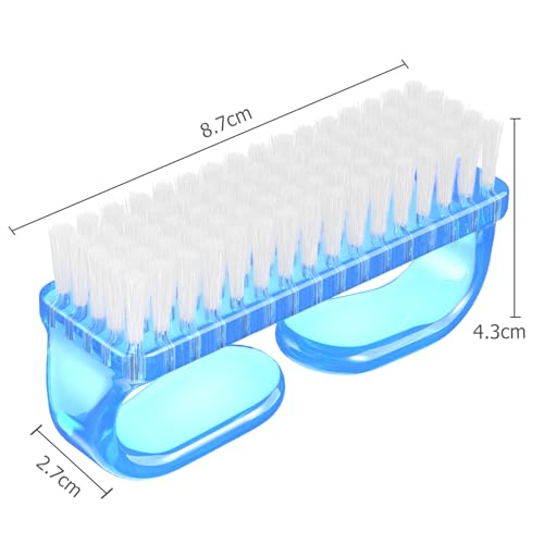 Handle Grip Cleaning Nail Brush, Larbois Nail Brushes Hand Fingernail Brush Cleaner Scrubbing Kit Pedicure for Toes and Nails Men Women (Color-3) - color: Color-3