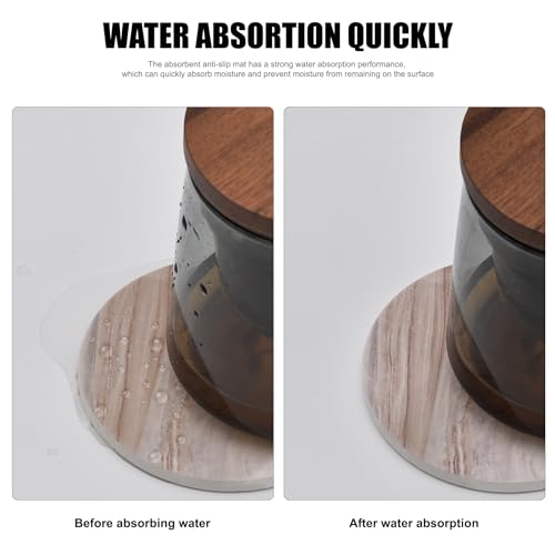 6Pcs Absorbent Coasters Set with Holder,Ceramic Drink Coaster,4 in（A4） - color: Render Style