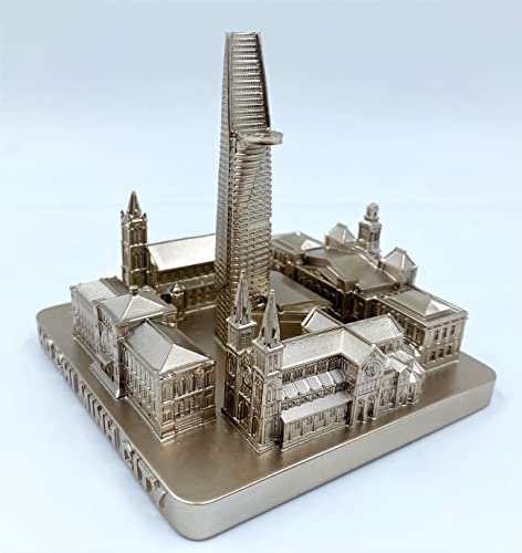 ZIZO Modern The World Landmarks Model Buildings City Skyline Statue for Home Decor for Boy Friends Gold 4" (Ho Chi Minh) - color: Ho Chi Minh