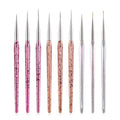 9PCS Liner Brushes for Nails Professional Long Liner Nail Art Brush - color: Set