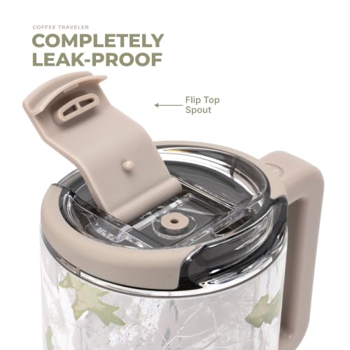 HydroJug Coffee Traveler 20oz Ceramic-Lined Mug with Handle, Camo - color: Camo
