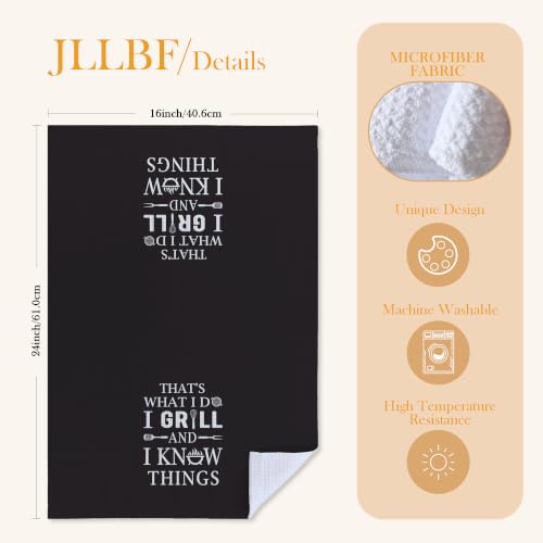 Funny Grilling Gifts Hand Towels for Kitchen - color: Grill Things