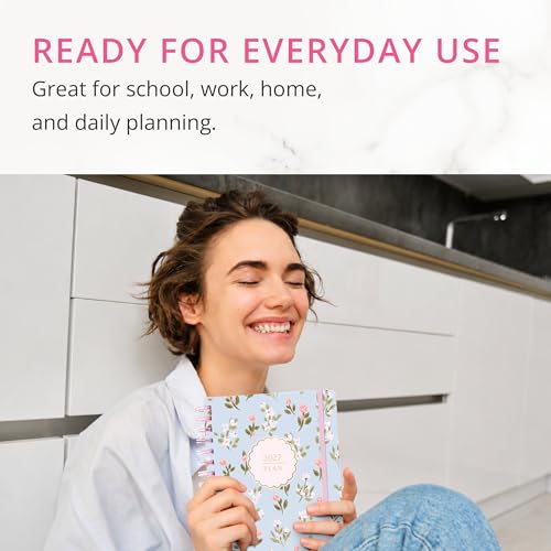 Graphique Floral 18 Month Planner, July 2026 – Dec. 2027, Hardbound Spiral Planner with Monthly Tabs, Holidays & Reminder Stickers, 6 x 8 - color: Floral