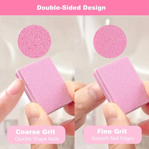 12 Sets Disposable Manicure Kit Individually Wrapped Nail Care Set with Mini Nail Files and Buffers Nail Stick Portable Supplies Set for Nails Salon or Home Use Bulk Nail File for Travel
