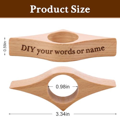Resurhang 12 Pcs Wood Thumb Book Page Holder for DIY, Beech Wood, Grid - color: Beech Wood, size: Grid Style