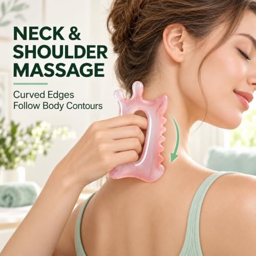 Resin Body Gua Sha Tool, Face Massage, Muscle Scraper Tool - color: Dusty Pink