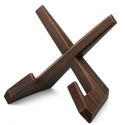 Cookbook Stand for Kitchen Counter, Wooden, Light Brown - color: Light Brown