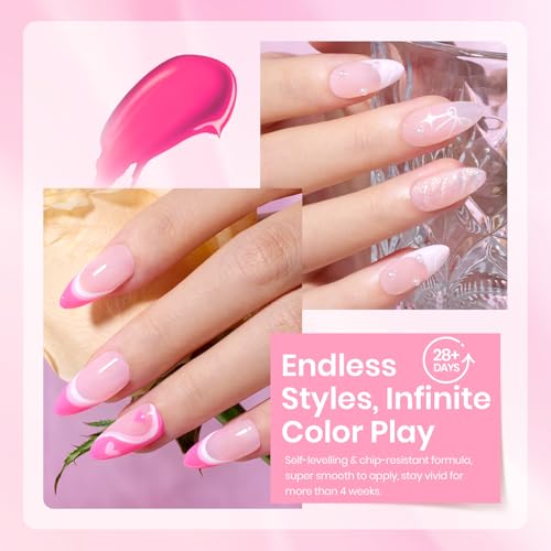 Beetles Pink Gel Nail Polish Set, Blush Cotton Jelly Glitter Gel Polish - color: A - Mixed Finishes | | Blush Cotton