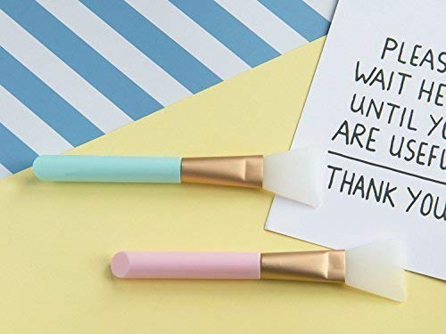 2 PCS Silicone Face Mask Brush,Mask Beauty Tool Soft Silicone Facial Mud Mask Applicator Brush Hairless Body Lotion And Body Butter Applicator Tools Pastel
