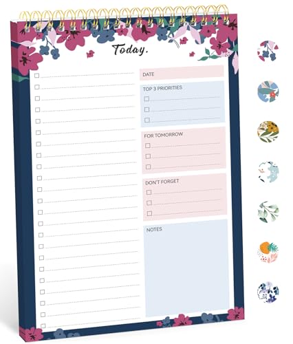 Taja To Do List Notepad, Undated Daily Planner for Work and Goal Setting - color: i-Twilight Petals, size: 1 Pack