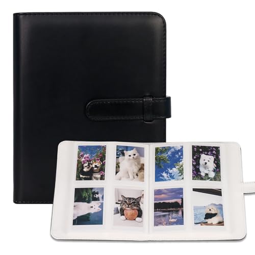 256 Pockets Photo Album for 2x3 Inch Picture, Kpop Photocard, Leather Cover, Photo Album Book Fit for Fujifilm Mini 12/11/9/8/EVO/Link/Liplay Instant Flims (Black) - color: Black, size: 256 Pockets