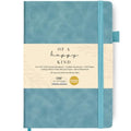 A5 Leather Notebook Journal Light Blue Lined Thick 300 Pages 5.8x8.3" - color: Light Blue, size: A5 300 Pages