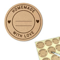900 Pieces, Homemade with Love Stickers, Canning Jar Labels to Write On - size: 900 Pieces