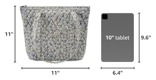 Bella Taylor Stride Tote, Quilted Shoulder Bag for Women - color: Khaki Floral