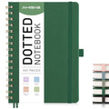 AHGXG Dotted Journal, 140 Pages, A5 (5.7" x 8.3") - color: Dark Green, style: A5-Dotted