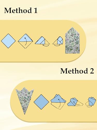 Luckyvestir Floral Pocket Squares for Men Cotton Flower Handkerchief Formal Wedding Party Graduation - color: White Green