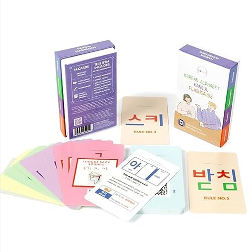 Learn Korean with COREALL Hangul Korean Alphabet Flash Cards - Korean Gifts Idea for Korean Language Beginners - Includes Digital Korean Language Learning Book (Superb Ver.) - style: Superb Ver.