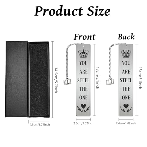 Peacoblue You are Steel The One Metal Bookmark, Book Mark for Readers - style: You Are Steel The One