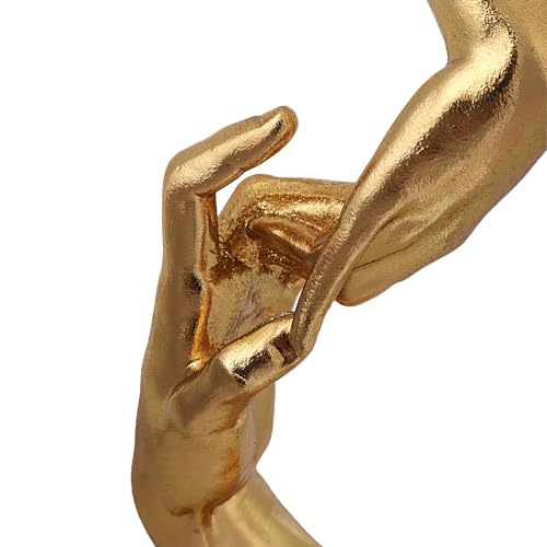 Golden Hands Sculpture Resin Statues Home Decor (Hold Hands) - color: Hold Hands