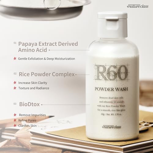 R60 Rice Powder Face Wash, Enzyme, Korean Skin Care, 1.76oz