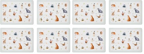 Pimpernel Wrendale Designs Large Placemats, Set of 4 - Durable Cork-Backed Board Table Mats, British Countryside Animal Illustrations - Heat Resistant Dining Decor - 15.8" x 11.7" (Pack of 2) - size: Placemats (Pack of 2)