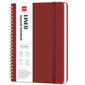 deli Crimson Lined Spiral Journal Notebook, 160 Pages, A5 (5.5"x8") Hardcover Writing Notebook, College Ruled Spiral Bound Journal for Women & Men - Perfect for Work, School, Office & Note Taking - color: Crimson