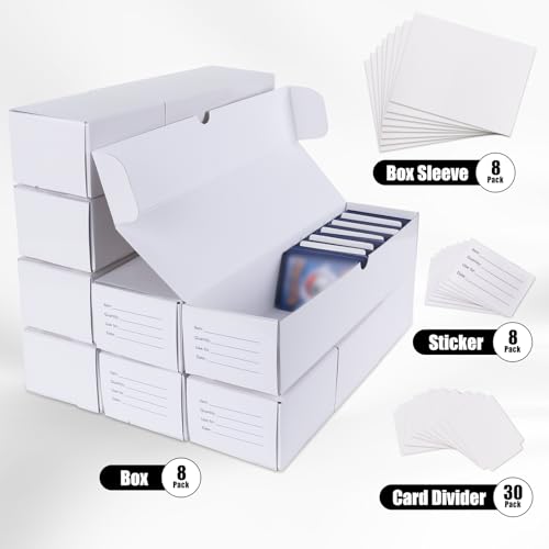 Trading Card Storage Box, 8-Pack 1100 Count Card Storage Box