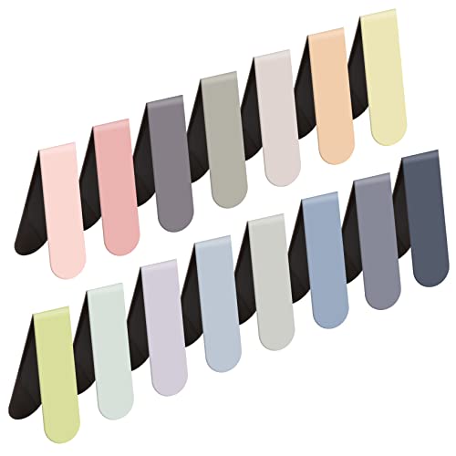 Magnetic Bookmarks, 15PCS Magnetic Cute Bookmark for Teacher, Women, Men & Kids - Solid Colorful Light Bookmarks (Pack of 15) - color: Solid Color Style 1, size: 15PCS