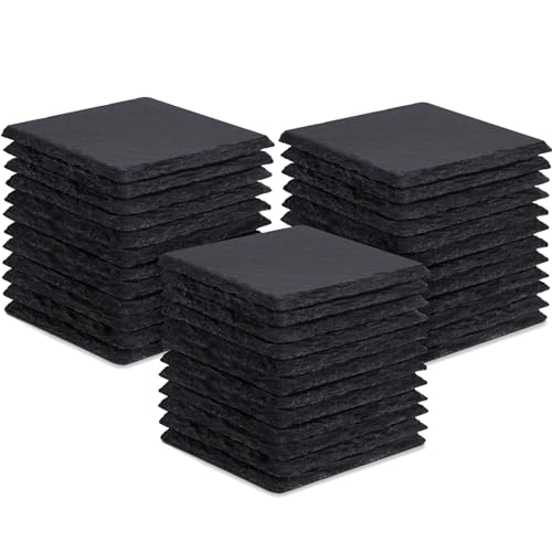 36 PCS Slate Coasters for Laser Engraving, Natural Stone Drink Coaster Bulk - color: 36 Pieces