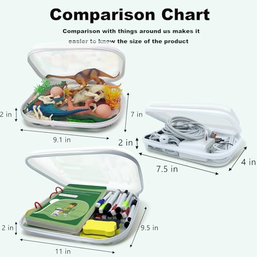 Clear Hard Shell Zipper Case,6PCS Transparent Clear Zipper Pouches,Hard Side Plastic Case Set,Portable Travel Storage Organizer Bins - color: 6pcs-BK-L