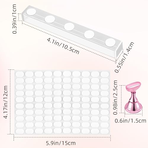 2 Sets Nail Stand for Press-On Nails, Magnetic Nail Holder for Nail Art