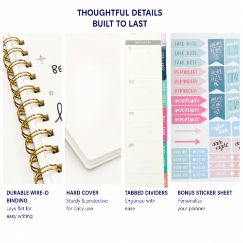 WORLD TRAVELER Academic Planner School Organizer Jul 2026-Dec 2027, 7"x9" - color: Ivory Magic