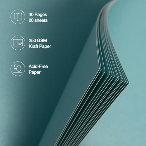 potricher 12 x 12 Inch Large DIY Scrapbook Photo Album 40 Pages, Blue - color: Blue, size: 12 Inch 40 Pages