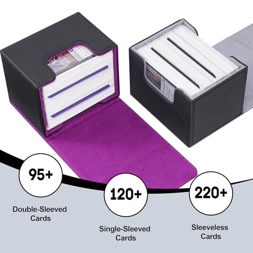 ZLCA 4PCS MTG Deck Box Holds 120+ Single Sleeved Cards Commander Deck Box - color: 4pcs-Multicolor, size: A-Horizontal