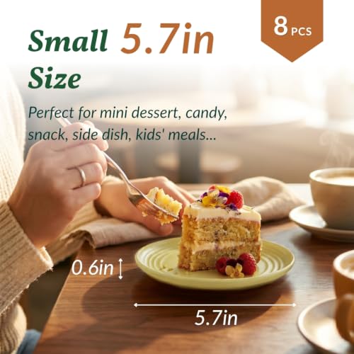 Homienly Mini Appetizer Plates 5.7-inch Wheat Straw Plates Set of 8 - Unbreakable Small Dessert, Snack, Salad Plates - Dishwasher Safe - Vibrant Memphis Colors - color: Memphis Series, size: 5.7 Inch