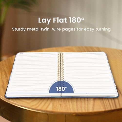 Taja Spiral Lined Journal for Women, Pretty Hardcover Journal Notebook, A5 - color: L-Starry Night