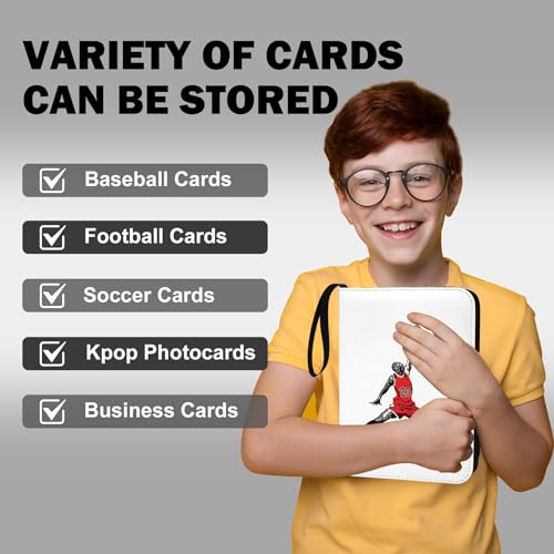 400 Pockets Custom Card Binder, Portable Waterproof PU Storage Album,GP67 - color: A-Custom-400