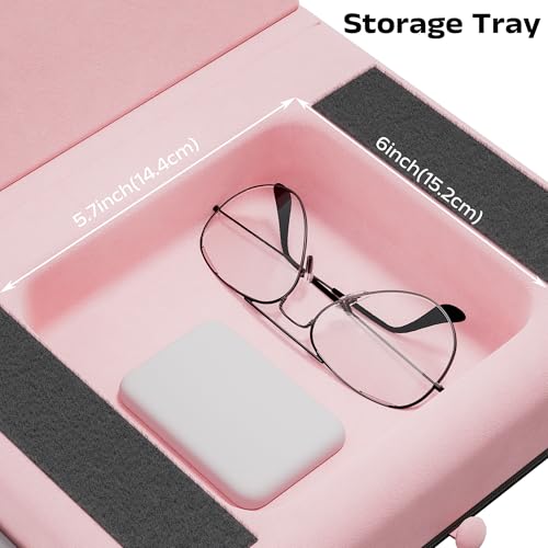 Tablet Pillow Stand, Multi-Angle Foldable iPad Holder for Bed, Sofa, Desk, Lap, Soft Pad Dock with Storage Pocket & Stylus Mount, for 4.7-13" Devices iPad,iPhone,E-Reader,Books (Pink) - color: Pink