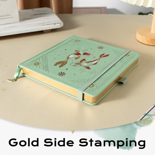 TIEFOSSI Dotted Square Journal Notebook 160 Pages for Women & Men(8 x 8) - color: Green, size: Square-Dotted