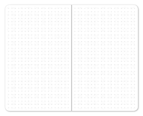 Elan Publishing Company Field Notebook/Journal - 5"x8" - Yellow Cover - Dot Grid Book - Pack of 4