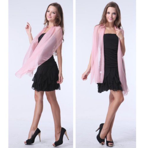 Tapp Collections™ Fashionable Soft Chiffon Scarf - color: Solid / Orange