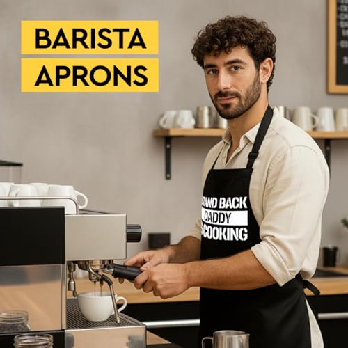 Funny Black Grill Apron with Pockets for Man,Dad,Husband,Father in Law,Chef Daddy Grilling Apron BBQ Cooking Gifts - color: Daddy Apron-1