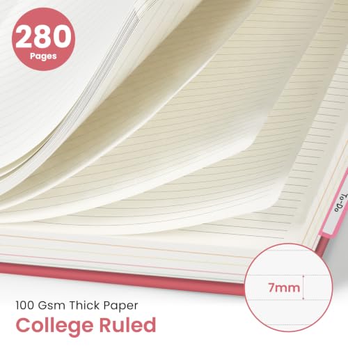 Taja Cute Large Spiral Lined Notebook for Work with 5 Removable Dividers - color: Z - Merry Whiskers