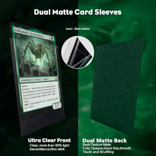 1200PCS MTG Card Sleeves, Katomula 12 Colors Dual Matte Card Sleeve with Black Interior & Smooth Shuffle, Standard Size Deck Card Sleeves for MTG, PKM, TCG and Game Cards - color: 12 Colors