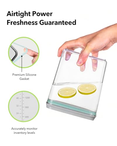 Airtight Food Storage Container with One-Touch Lid, 8-Piece Set (1.3, 2.1, 2.9, 3.6 QT* 2) Stackable Durable BPA-Free for Flour, Cereal & Complete Pantry Organization. - color: 8 Pcs Set