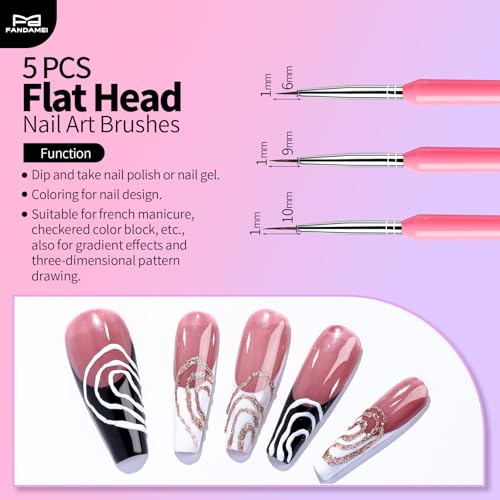 FANDAMEI 33pcs Nail Art Tools, Nail Design Tools, Nail Art Brushes, 31pcs Nail Brushes For Nail Art, Nail Brushes, Nail Dotting Tool, Nail Art Brush For Nail Design, Nail Brush Set, Nail Art Palette