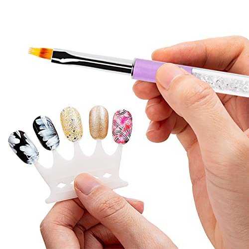 5Pcs Ombre Nail Brush Nail Sponges for Ombre Nail Gradient Sponges AirBrush French Tip Nail Design Brushes Ombre Brush for Gel Nails Painting Nail Polish Pen Manicure Brush Tool - color: ombre brushes set