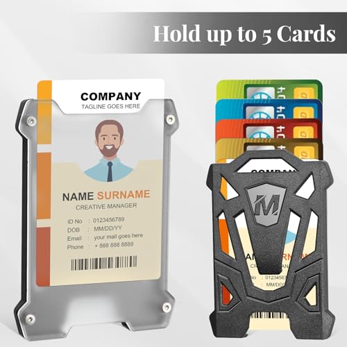 2 Pack Heavy Duty Retractable Keychain with Tactical ID Card Holder