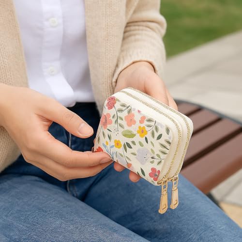 Chinese Style Mini Coin Purse - Elegant & Compact - Perfect for Travel, Daily Commute, and Home Use (white) - color: white