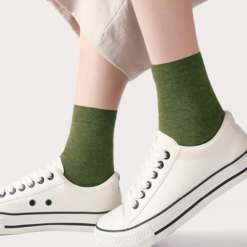 MAGIARTE Womens Mini Crew Cotton Socks,6 Pairs - color: Color#14